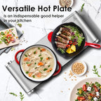 CUSIMAX Hot Plate, Electric Double Burner, 1800W Cast Iron Countertop Cooktop, Portable for Cooking, Compatible for All Cookwares, Easy Clean, Upgraded Version