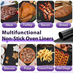 8 PCS Toaster Oven Liner for Nuwave Bravo Air Fryer Toaster Smart Oven, Reusable Teflon Liner, Air Fryer Accessories for Nuwave 12-in-1 30-QT XL Capacity Countertop Convection Oven