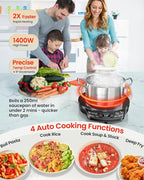 Nuwave Portable Induction Cooktop Diamond with Probe, Advanced Countertop Burner, 91 Temps from 100°F to 500°F, 12”Shatter-Proof Ceramic Glass & 6.5”Heating Coil, Ideal for RV Camp,Small Apt,Travel