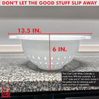Chef Craft Select Plastic Deep Colander, 11x5 inch 5 quart, White