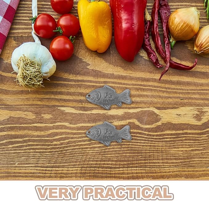 VOSAREA 2pcs Iron Fish Cooking Tool: Fish for Iron Deficiency Reusable - Safe Supplement for Pregnant Women Vegans and Athletes Food Soup & Drinks