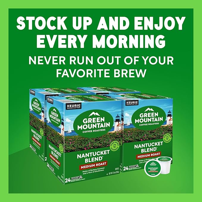 Green Mountain Coffee Roasters Nantucket Blend Keurig Single-Serve K-Cup Pods, Medium Roast Coffee, 96 Count