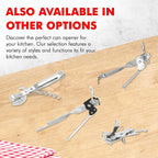 Chef Craft Select Can Opener with Bottle Opener, 7 Inch, Chrome, Nickle Plated