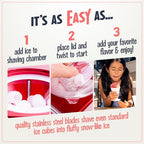 Nostalgia Snow Cone Shaved Ice Machine - Makes 20 Icy Treats - Includes 1 Reusable Plastic Cup - Retro Red