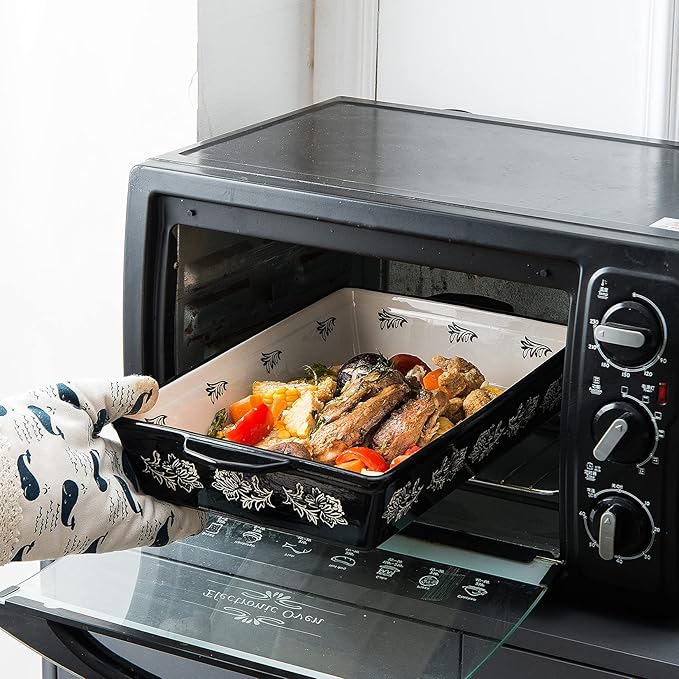 Wisenvoy Baking Dish Ceramic Lasagna Pan Casserole Dish 3-Piece Bakeware Sets Baking Dishes Baking Set Baking Dish Set