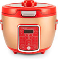 Cool Touch Rice Cooker with Glass Lid, Food Steamer, Slow Cooker, Multicooker with 11 Preset Functions, Steam Tray, Measuring Cup, Rice Spatula, 20 Cups (Cooked)