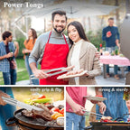 ROMANTICIST 25pcs Extra Thick BBQ Grill Accessories, Christmas Grilling Gifts Set for Men Dad, Heavy Duty Grill Tools Utensils Kit with Spatula, Tongs in Aluminum Case for Birthday Silver