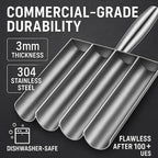 4-in-1 Meatball Maker Tool, 304 Stainless Steel Meatball Scoop & Mold, Makes 4 Uniform Meatballs at Once, Nonstick Release, Dishwasher Safe, for Pasta, Soup, Meal Prep & Party Appetizers