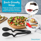 Dreamfarm Everyday Kitchen Essentials (Red) - Clongs Lite Click‑Lock Tongs, Supoon & Mini Supoon Scraper Spoons, Chopula & Mini Chopula Spatulas – Heat‑Resistant Nylon/Silicone for Cooking & Baking