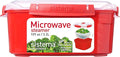 Sistema Heat & Eat Microwaveable Food Steamer with Removable Steamer Basket & Steam Release Vents, Large 3.2L Capacity, Dishwasher & Freezer-Safe, BPA-Free