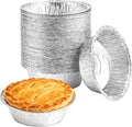 50 Pack 5" Round Tart Pie Foil Pans Disposable Aluminum Foil Tart & Pie Tins for Baking,Cooking,Storage or Reheating
