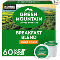 Green Mountain Coffee Roasters Breakfast Blend, Keurig Single Serve K-Cup Pods, Light Roast Coffee, 60 Count, (6 Packs of 10)