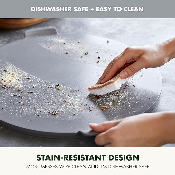 GreenPan Premiere Ovenware Healthy Ceramic Nonstick 16.5" Pizza Pan, PFAS-Free, Warp-Free Bakeware, Durable Quick Heating Baking Tray, Oven & Broiler Safe to 600F, Dishwasher Safe, Gray