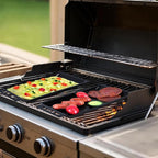 TAMARIT 2-Person Raclette Grill - Portable Candlelight Raclette Cheese Melter with Enamel Baking Tray & Non-Stick Pans - Compact Raclette Machine for Romantic Dinner, Picnic, BBQ, Camping, Red