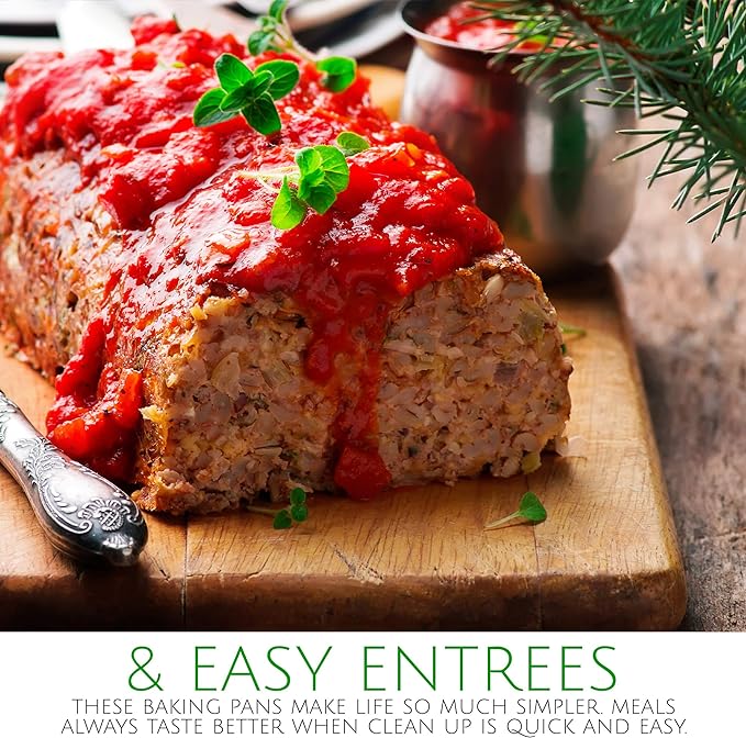 PLASTICPRO [5 Lb 25 Pack Disposable Loaf Pans Aluminum Tin Foil Meal Prep Bakeware - Cookware Perfect for Baking Cakes, Bread, Meatloaf, Lasagna 5 Pound 12.5'' X 6.25'' X 3.5''