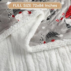 Electric Heated Blanket 72"x84" Full Size - 10 Heating Levels, 1-12 H Auto Shut Off, Soft Breathable Flannel Warm and Washable for Bed, Santa Claus for Christmas