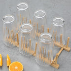 Acrylic Clear Highball Plastic Cups | Plastic Reusable Tumblers 20oz (Set of 6) | Stackable | BPA-free Tumblers | Shatterproof | Top-rack Dishwasher Safe