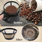 Reusable Single Coffee Filter Baskets 3PC, Coffee Basket Grounds Filters Replacement, Compatible with Hamilton 2-Way Brewer Coffee Maker Filters Models 49980A, 49980Z, 47650, 49933 Accessories Part