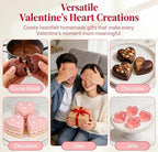 3D Diamond Heart Silicone Molds 2 Pack 12-Cavity Valentine Love Shape for Hot Cocoa Bombs, Chocolate, Cake, Soap, Jelly, Candy, Ice Cube DIY Baking & Party Gift Making