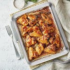 Baking Pans Set of 3, E-far Stainless Steel Sheet Cake Pan for Oven - 12.5/10.5/9.4Inch, Rectangle Textured Pan Tray Set for Lasagna Brownie Casserole Cookie, Non-toxic & Healthy, Dishwasher Safe