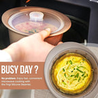 40oz Platinum Silicone Microwave Steamer Pot with Handle & Lid - Korean 100% Food-Grade Steamer Bowl, Heat-Resistant Cooker with Steam Holes, Easy Clean, Dishwasher Safe, Yellow