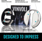VINVOLI Wine Foil Cutter - Luxury Stainless Steel Wine Foil Cutter Tool - Foil Cutter for Wine Bottles - Wine Cutter Foil Opener Neck Label Remover - Wine Top Seal Cutter - Wine Bottle Foil Cutter