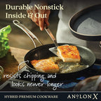 Anolon X Cookware/Pots and Pans Set, 8 Piece, Dark Gray