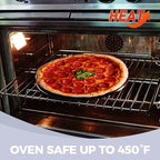 HONGBAKE 14.8 Inch Pizza Pan with Holes, 2 Pack Non-Stick Pizza Pan for Oven, Carbon Steel Perforated Pizza Tray, Crispy Pizza Set, Round Baking Sheet for Frozen & Homemade Pizza, Grey