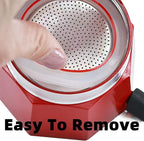 [UPGRADED] Sealing Gasket for Bialetti Moka Express 1 Cup Iconic Stovetop Espresso Maker - 6 PCS Replacement Food Grade Silicone Seal Ring for Aluminum Stovetop Coffee Maker Pots