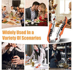 12 Pieces wine key wine opener Professional Waiter Corkscrews Stainless bottle opener Fold Serrated Foil Cutter Key for Family, Company Party,Bars,Restaurants(orange)