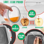 RockBerry 50 Pcs Large Food Storage Containers with Lids Airtight-85 OZ to small Containers-Total 526OZ Stackable Kitchen Set -BPA Free Leak proof containers- Freezer Microwave safe