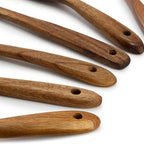 Elama 7 Piece Acacia Wood Kitchen Cooking Utensil Set and Rotating Kitchen Utensil Crock, Cooking Tools, Kitchen Utensils, Countertop Storage (7 Piece Solid)