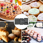 mobzio Kitchen 5-Piece Nonstick Bakeware Set - Round/Square Cake Pans, Muffin Pan, Loaf Pan, Roast Pan & Baking Sheets