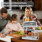 Potato Slicer French Fry Cutter with Container Manual Vegetable Chopper with 1 Blade Potato Cutter for Fries Apple Slicer & Onion Dicer