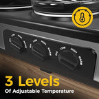 Sunvivi Slow Cooker with 10 Cooking Liners, Triple Slow Cooker Buffet Server 3 Pot Food Warmer for Parties with 3 Spoons ? Lid Rests,Adjustable Temp, 3 * 1.5 Quarts
