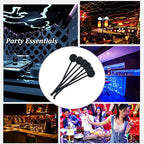 100Pcs Cocktail Swizzle Sticks, 7 Inches Disposible Plastic Disc Top Drink Stirrers Black Drinks Mixing Rod for Coffee Milk Cocktail Whiskey Beverage Bar (Black)