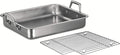 Tramontina 15-Inch Stainless Steel Roasting Pan with Rack, Turkey Roaster for Oven, Dishwasher Safe, Made in Brazil