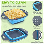 Silicone Collapsible Colander Sink Colander Collapsible Camping Versatile Collapsible Strainer Sink strainer basket over Sink Strainer
