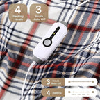 Electric Heated Blanket Throw Size - 50"x60", Soft Flannel Heating Blanket, 4 Heating Levels, 3 H Auto Shut Off, Breathable Warm and Washable for Sofa, Blue-White-Red Plaid