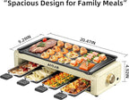Aoran Electric Smokeless Grill, 1800W Nonstick Indoor Griddle Pan, Multifunctional Skillet for Frying, Baking, Stewing, Easy to Clean, Adjustable Temperature, Family-Sized 19.6'' x 9'' Cooking Area