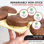 BAKE BOSS Jumbo Top Silicone Muffin Pans for Baking, 4 Inch Silicone Jumbo Muffin Pan 6 Cup, Egg Pan for Baking English muffins, Whoopie Pies, Corn Bread Bites, Confetti Muffin Top Pans Non Stick