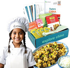 eat2explore Cooking Kits for Kids 18 Pcs – Interactive & Educational Kids Cooking Sets Real for Ages 5 and Up,3 Recipe Cards & Global Ingredients – Perfect for Families and Homeschooling (China)