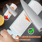 Diamond Sharpening Stone,400/1000 Grit Handheld Double-Sided Diamond Sharpener 5 in 1 Honeycomb Surface Knife Sharpener Plate Whetstone with Ceramic & Tungsten Steel Scissor Slot,Blue