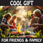 BBQ Croc 3-in-1 Barbecue Tool Pack - 15-inch & 18-inch with Light - Extra Light Tongs, Spatula and Grill Scraper (18 inch + 15 inch with Flashlight)