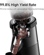 HIBREW G5 Single-Dose Espresso Grinder with Conical Burr, Magnetic Dosing Cup, Metal Housing, Dual-Speed Adjustment, 36-Step Micro Grind Settings - for Espresso Moka Pots & Drip Coffee (Graphite)