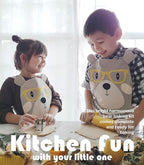 Kids Baking Set 35-Piece with Teddy Bear Apron, Kid Friendly Knives, Cookie Cutters, Rolling Pin, Cutting Board, Whisk, Real Silicone Kitchen Accessories for Cooking and More from Baker Buddy