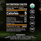 Four Sigmatic Focus Max High Caffeine Cordyceps Coffee | Organic Dark Roast High Caffeine Ground Coffee with Cordyceps, Lion's Mane and B12 | Energy Booster Without the Jitters | 10oz Bag