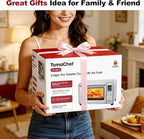 TomaChef Air Fryer Toaster Oven Combo, 26.5QT Large Capacity with Visible Window, 11-in-1 Countertop Toaster Oven, 85% Less Oil Healthy Cooker for Family, PFAS Free & Stainless Steel