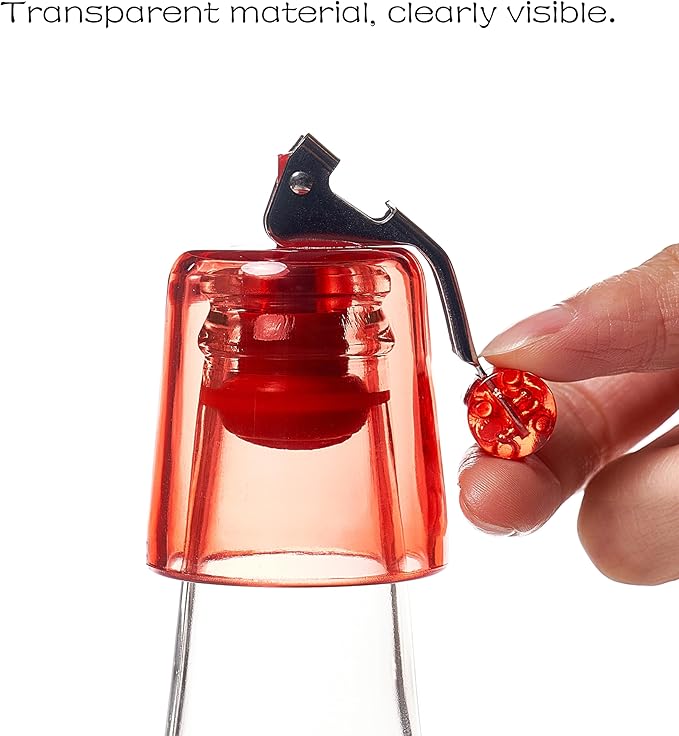 2-Pack Wine Stopper & Airtight Sealers Keep Wine Fresh - Reusable Leakproof Stoppers for Standard Red/White/Rosé Bottles, for Party, Bar, Home Kitchen, Decorative Gift (White)