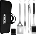 Pork Barrel BBQ Tool Set Grill Kit - Premium Stainless Steel BBQ Grill Accessories, Grilling Tools & BBQ Accessories for Outdoor Grill - Perfect BBQ Tools and Grilling Gifts for Men